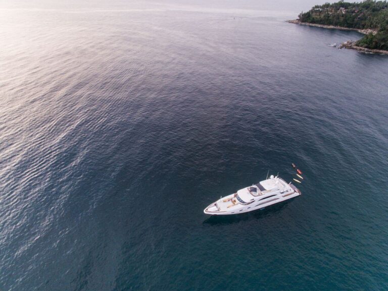 Yacht charter at sea