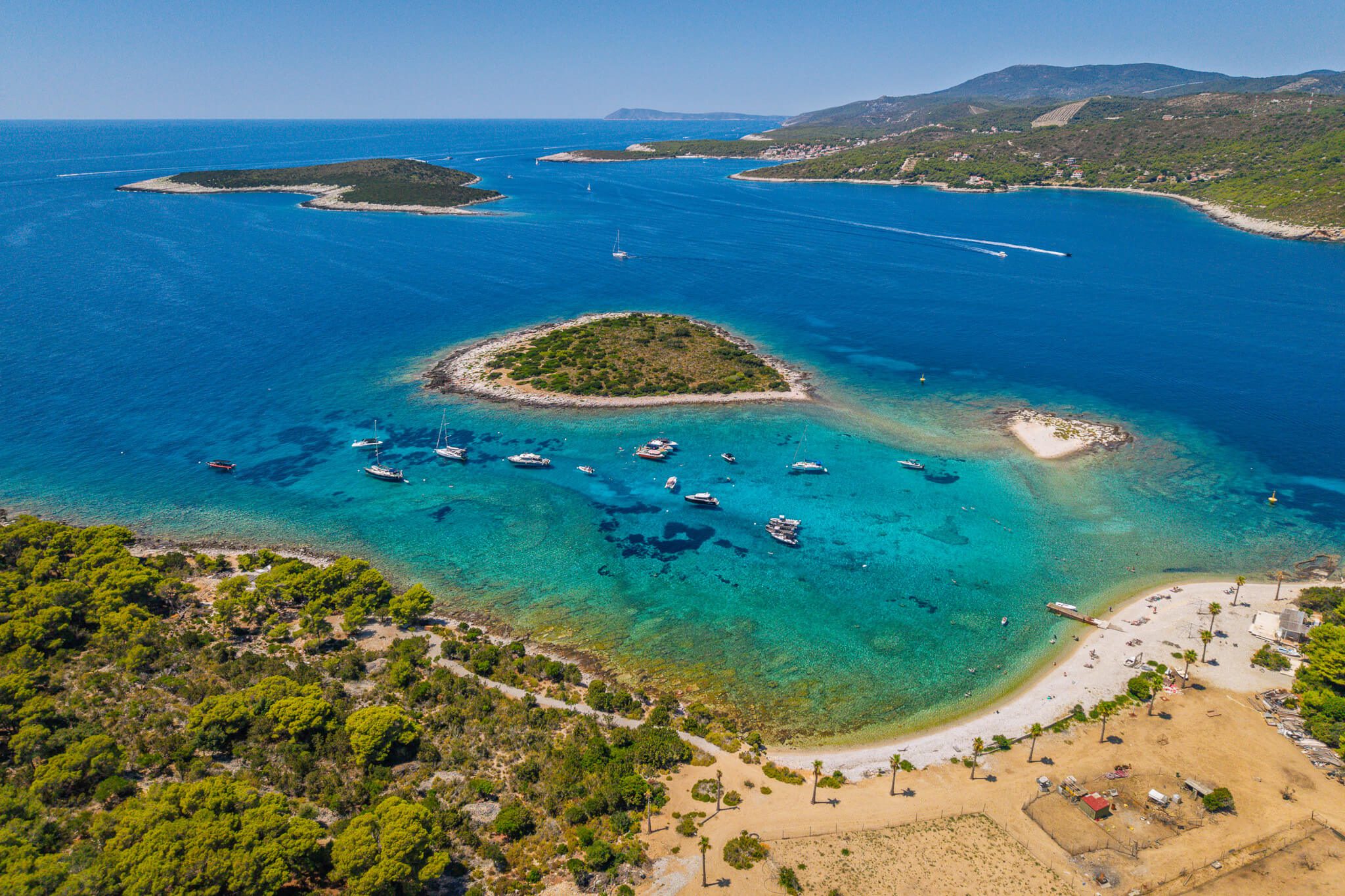 Boat Trips from Split Beautiful aerial view over a bay in Croatia