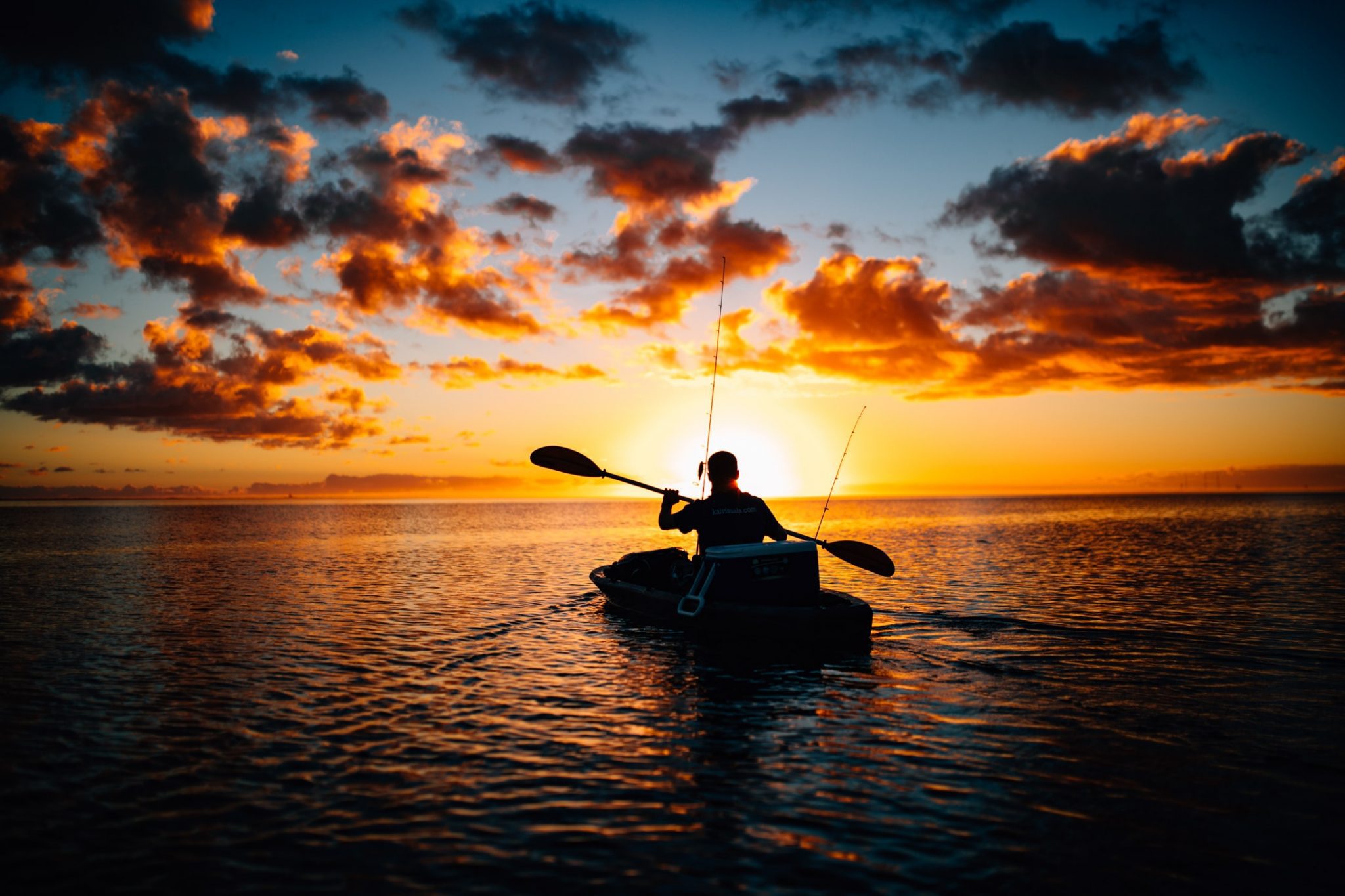 Puesta de sol en kayak