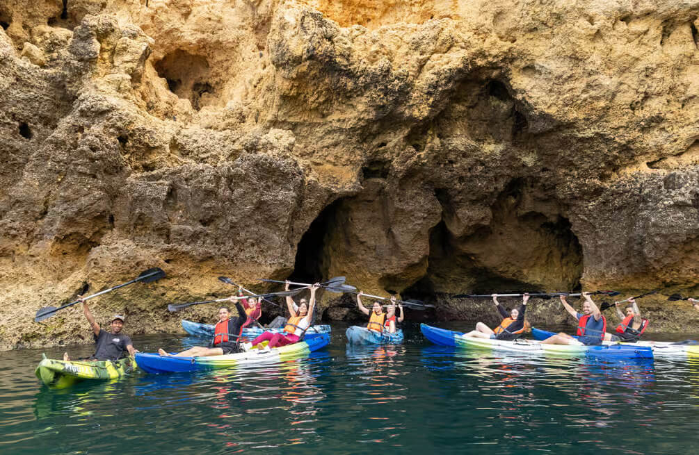 kayakers in Ponta da Piedade, Lagos